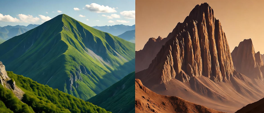 Comparing Earth’s Mountains to Mars’ Giant Peaks